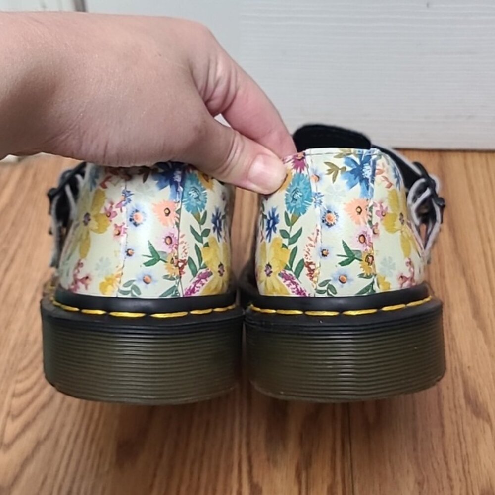 Floral Mary Jane Platform Shoes - White Multi - Picture 3 of 11